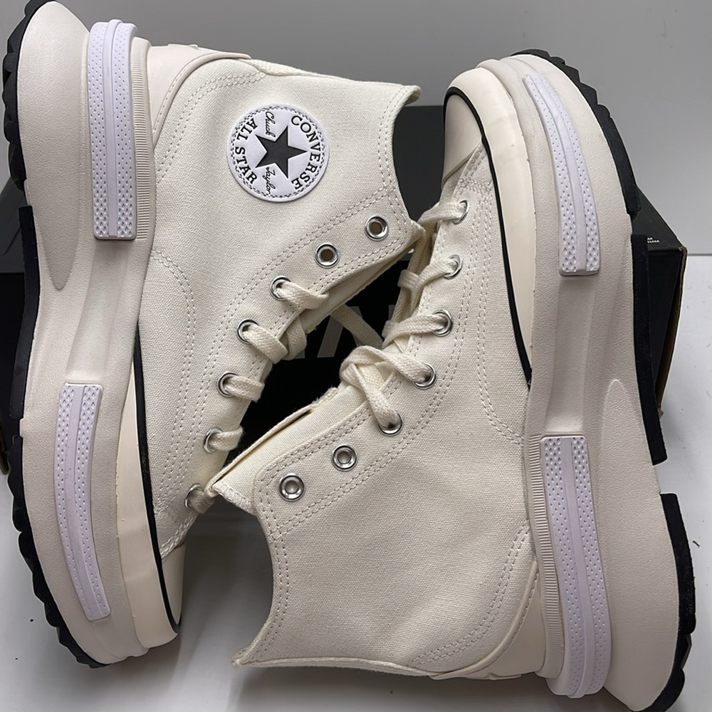 Converse WMNS RUN STAR LEGACY CX HI EGRET/BLACK/WHITE A00868C Platforms Sneakers - Picture 11 of 16